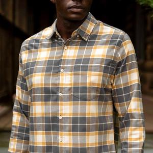 RSVLTS John Flandy BorlandFlex Long Sleeve Flannel in Gray — front view