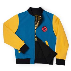 RSVLTS Mutatis Mutandis Reversible Bomber Jacket in Blue — front view