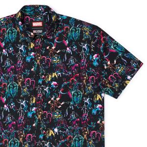 RSVLTS Cosmic Carnivores KUNUFLEX Short Sleeve Shirt in Multicolor — front view