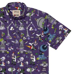 RSVLTS Doofenshmirtz Evil Incorporated KUNUFLEX Short Sleeve Shirt in Purple — front view