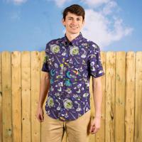 RSVLTS Doofenshmirtz Evil Incorporated KUNUFLEX Short Sleeve Shirt in Purple — detail 3