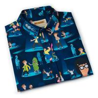 RSVLTS Night of the Living Dance KUNUFLEX Short Sleeve Shirt in Blue — detail 13
