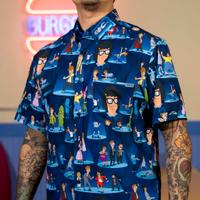 RSVLTS Night of the Living Dance KUNUFLEX Short Sleeve Shirt in Blue — detail 9