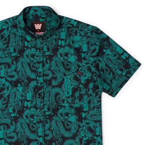 RSVLTS The Viper KUNUFLEX Short Sleeve Shirt in Green — front view