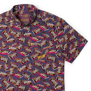 RSVLTS You’ve Got a Golden Ticket KUNUFLEX Short Sleeve Shirt in Purple — front view
