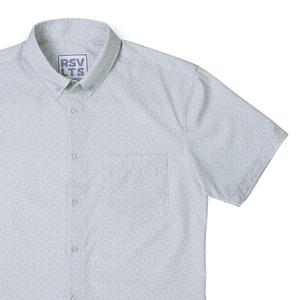 RSVLTS Easy Peasy KUNUFLEX Short Sleeve Shirt in White — front view