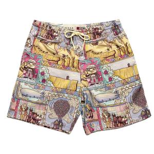 RSVLTS Paradise Found Hybrid Shorts in Brown — front view