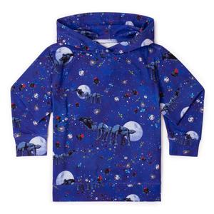 RSVLTS I Am Your Father Christmas Preschool Performance Hoodie in Blue — front view