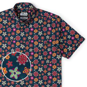 RSVLTS Galactic Garden KUNUFLEX Short Sleeve Shirt in Multicolor — front view