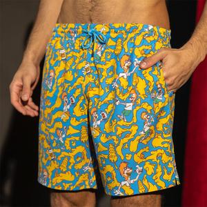 RSVLTS Chedda Whizzy! Hybrid Shorts in Blue — front view