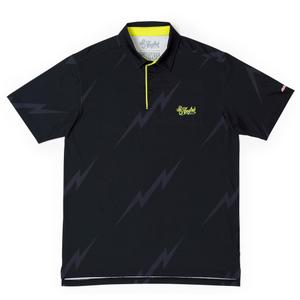 RSVLTS Black Bolt All-Day Polo in Black — front view