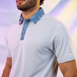 RSVLTS Slate of Play All-Day Polo in Blue — front view