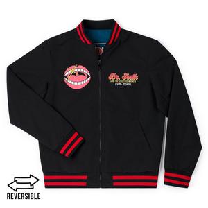 RSVLTS Dr. Teeth 1976 Tour Reversible Bomber Jacket in Black — front view