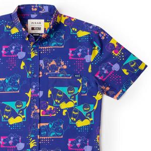RSVLTS Adventure Partners KUNUFLEX Short Sleeve Shirt in Purple — front view