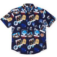 RSVLTS Celestial Greetings KUNUFLEX Short Sleeve Shirt in Blue — detail 3
