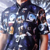RSVLTS Celestial Greetings KUNUFLEX Short Sleeve Shirt in Blue — detail 2