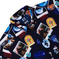 RSVLTS Celestial Greetings KUNUFLEX Short Sleeve Shirt in Blue — detail 9