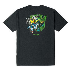 RSVLTS Trop & 'Lock Crewneck Tee in Black — front view