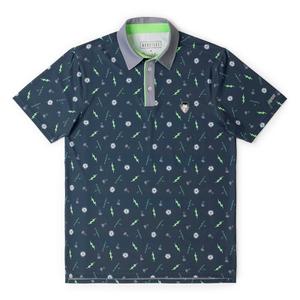 RSVLTS Bolts & Volts All-Day Polo in Blue — front view