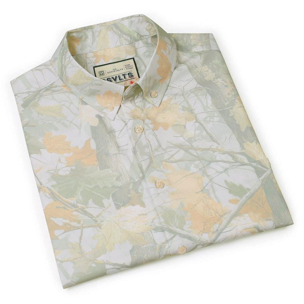RSVLTS Into the Woods KUNUFLEX Short Sleeve Shirt in Gray — detail 12
