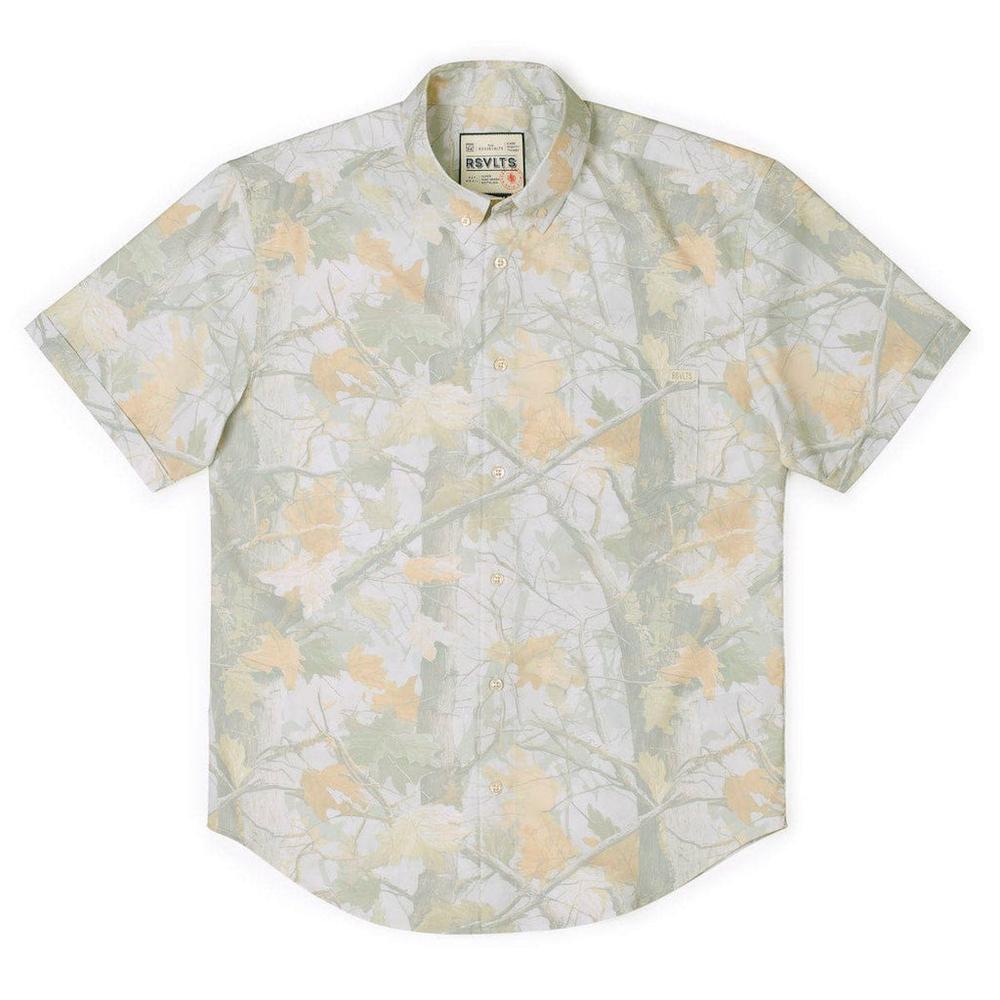 RSVLTS Into the Woods KUNUFLEX Short Sleeve Shirt in Gray — detail 9