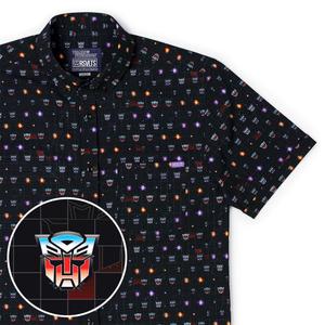 RSVLTS The Transformers Will Return! KUNUFLEX Short Sleeve Shirt in Black — front view