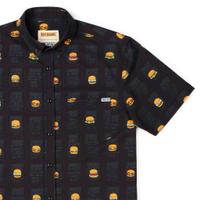 RSVLTS Burgers of the Day KUNUFLEX Short Sleeve Shirt in Black — detail 3