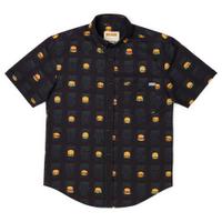 RSVLTS Burgers of the Day KUNUFLEX Short Sleeve Shirt in Black — detail 7