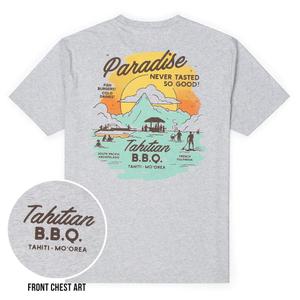 RSVLTS Tahitian B.B.Q. Crewneck Tee in Gray — front view