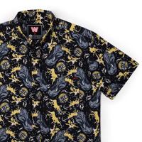 RSVLTS Can of Whoopass KUNUFLEX Short Sleeve Shirt in Black — detail 3