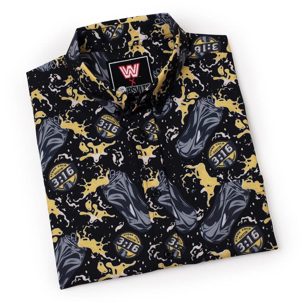 RSVLTS Can of Whoopass KUNUFLEX Short Sleeve Shirt in Black — detail 9