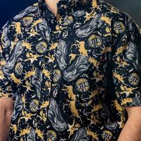 RSVLTS Can of Whoopass KUNUFLEX Short Sleeve Shirt in Black — front view