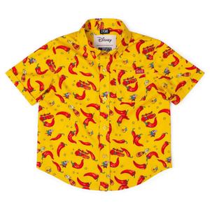 RSVLTS The Great Gonzo Preschool KUNUFLEX Short Sleeve Shirt in Red — front view