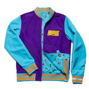 RSVLTS Mystery Inc. Reversible Bomber Jacket in Black — front view