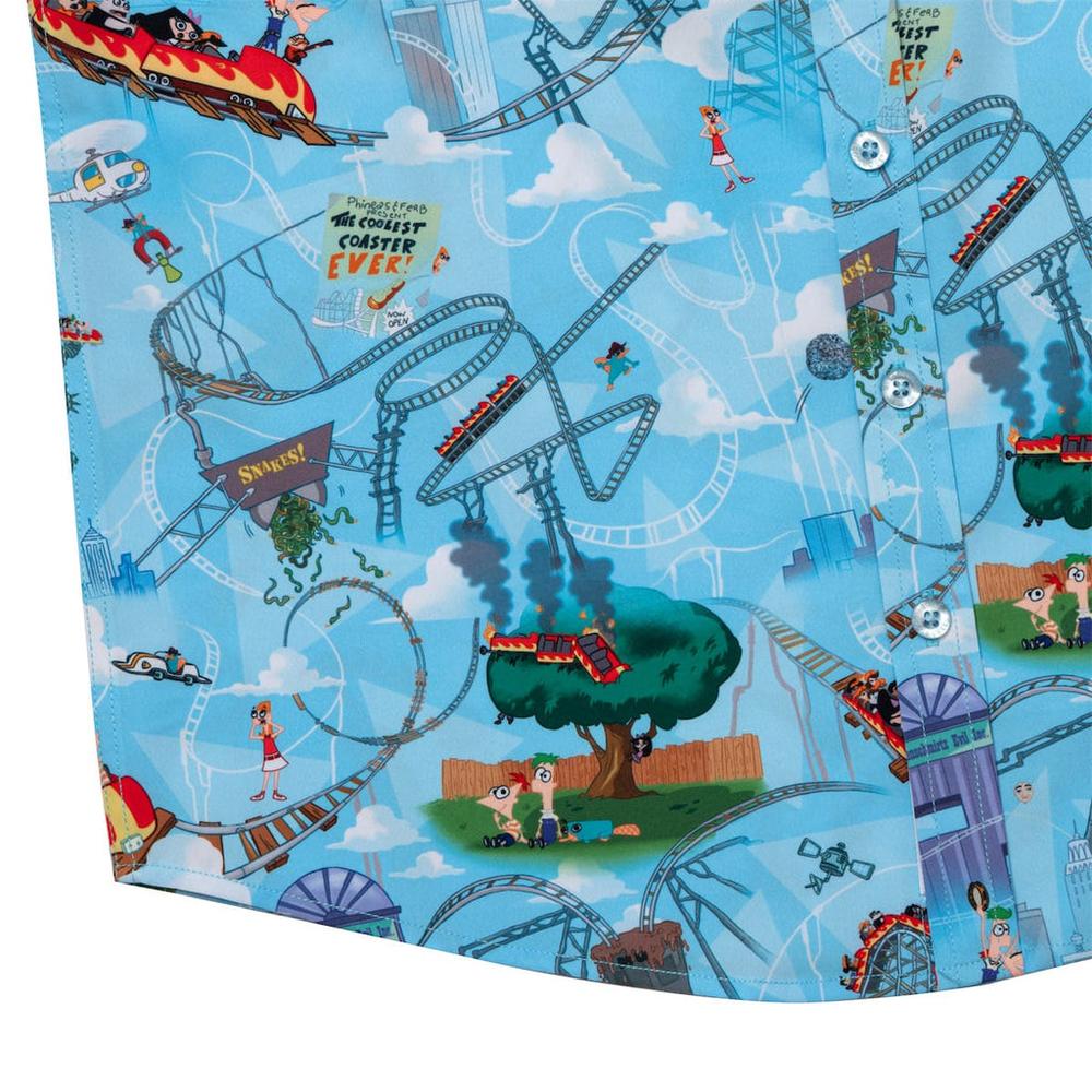 RSVLTS Summer Shenanigans Youth KUNUFLEX Short Sleeve Shirt in Blue — detail 7
