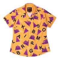 RSVLTS The Turtle Hermit Women's KUNUFLEX Short Sleeve Shirt in Orange — front view