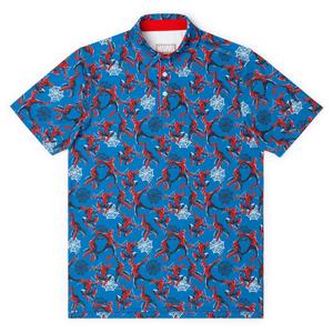 RSVLTS Web-Slinger All-Day Polo in Blue — front view