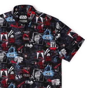RSVLTS The Empire Wuz Here KUNUFLEX Short Sleeve Shirt in Black — front view