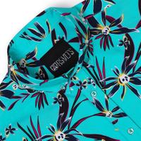 RSVLTS Loves Me Not KUNUFLEX Short Sleeve Shirt in Blue — detail 6