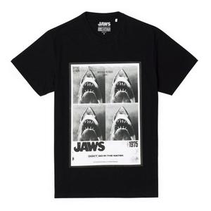 RSVLTS Don’t Go in the Water Crewneck Tee in Black — front view