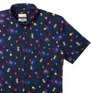 RSVLTS Perfectly Balanced KUNUFLEX Short Sleeve Shirt in Blue — front view