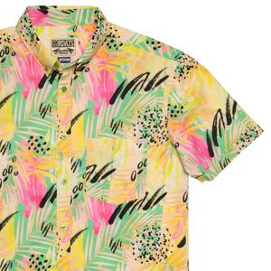 RSVLTS Limonsqueezy KUNUFLEX Short Sleeve Shirt in Yellow — front view