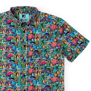RSVLTS Cancun KUNUFLEX Short Sleeve Shirt in Multicolor — front view