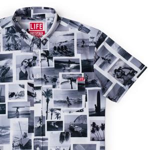RSVLTS The Good Life KUNUFLEX Short Sleeve Shirt in White — front view