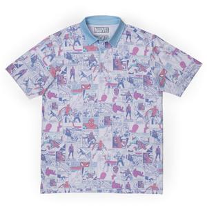 RSVLTS Amazing Fantasy All-Day Polo in Blue — front view