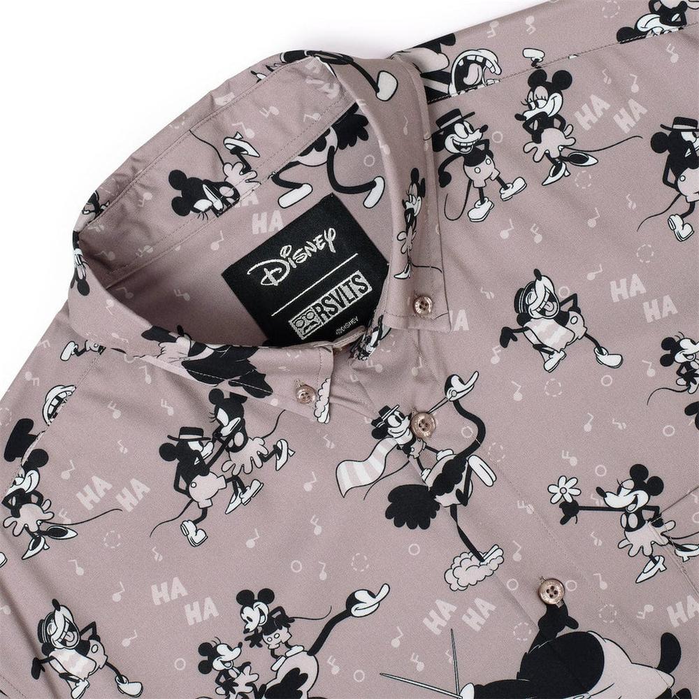 RSVLTS Mickey Mouse Saves The Day KUNUFLEX Short Sleeve Shirt in Red — detail 6