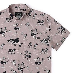 RSVLTS Mickey Mouse Saves The Day KUNUFLEX Short Sleeve Shirt in Red — front view