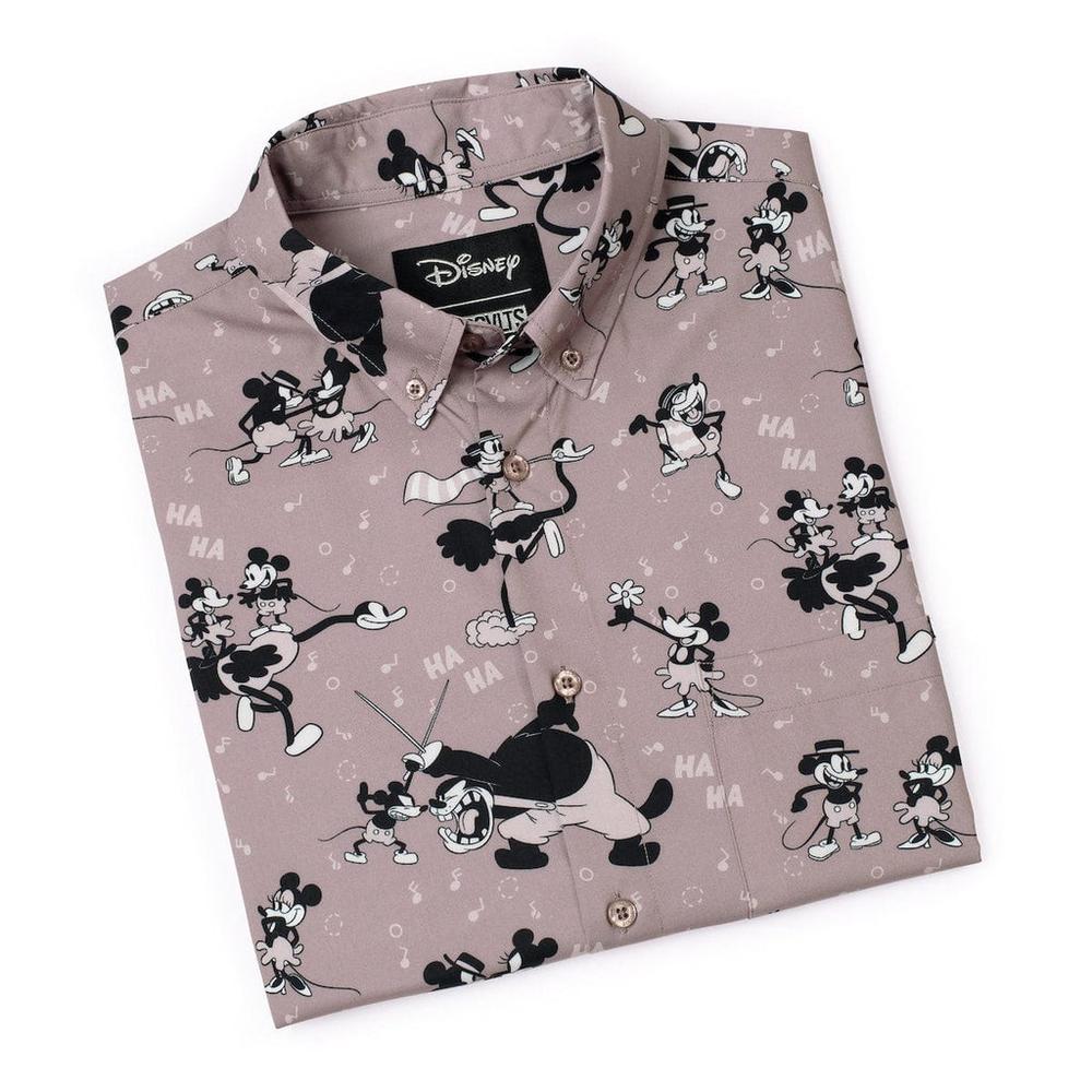 RSVLTS Mickey Mouse Saves The Day KUNUFLEX Short Sleeve Shirt in Red — detail 9