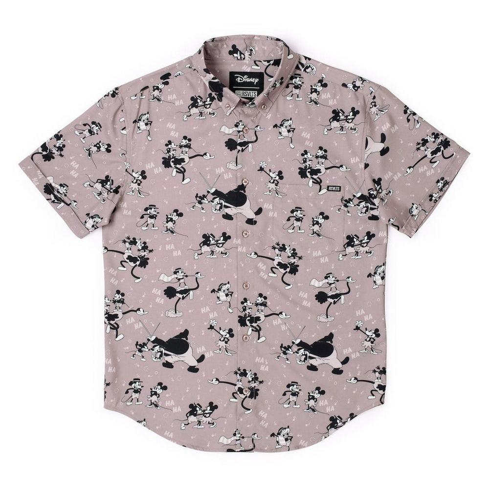 RSVLTS Mickey Mouse Saves The Day KUNUFLEX Short Sleeve Shirt in Red — detail 4
