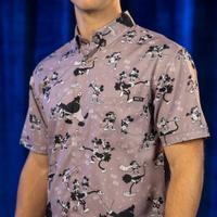 RSVLTS Mickey Mouse Saves The Day KUNUFLEX Short Sleeve Shirt in Red — detail 2